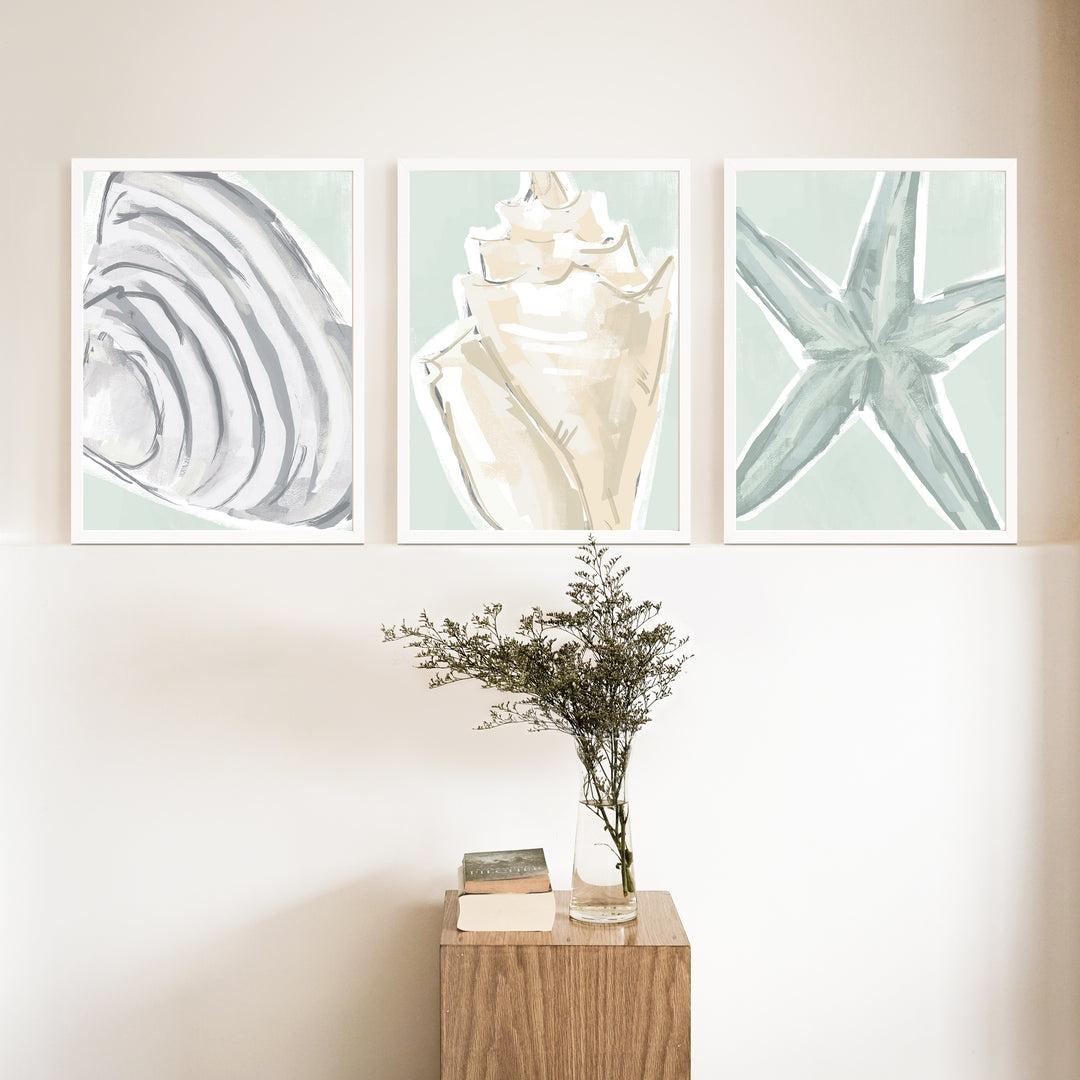 Coastal Finds Triptych - Set of 3