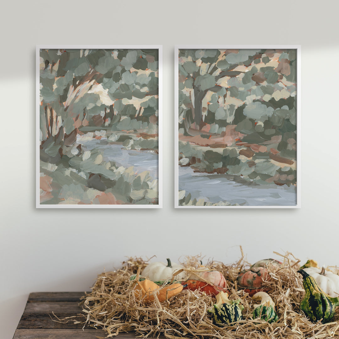 The Woodland Stream Diptych - Set of 2