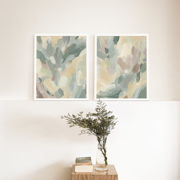 Pastoral Abstract Diptych - Set of 2