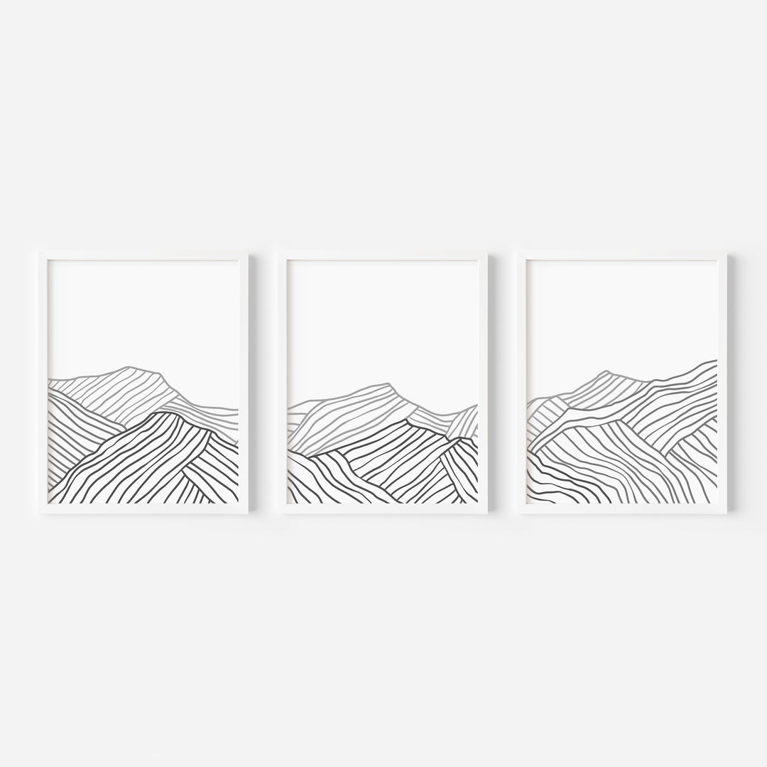 Minimalist Mountains - Set of 3