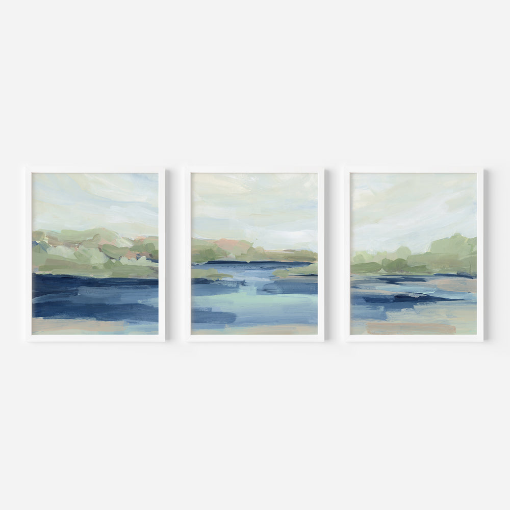 Shoreside Memories - Set of 3  - Art Prints or Canvases - Jetty Home