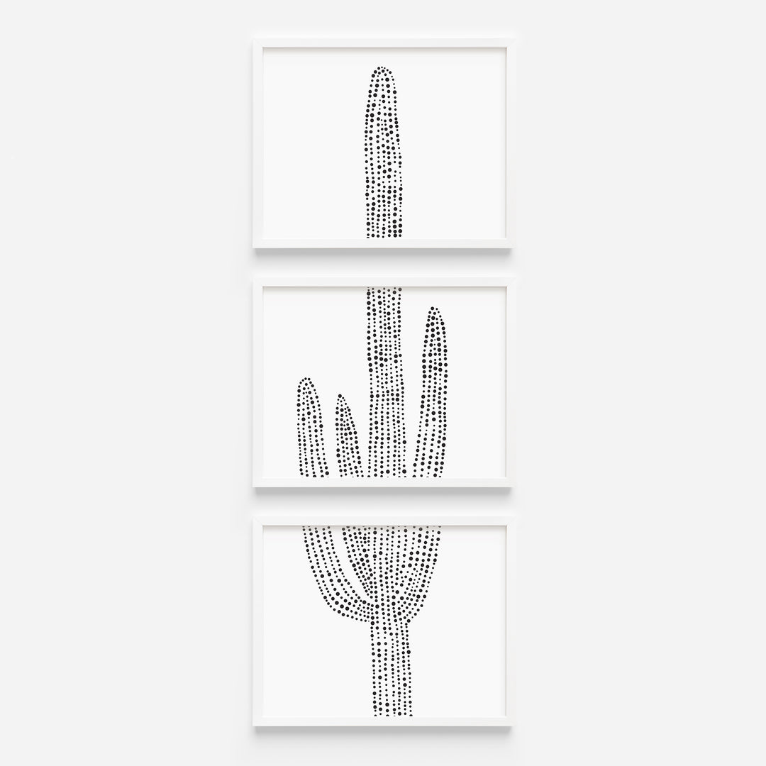 Desert Saguaro Cactus, No. 2 - Set of 3