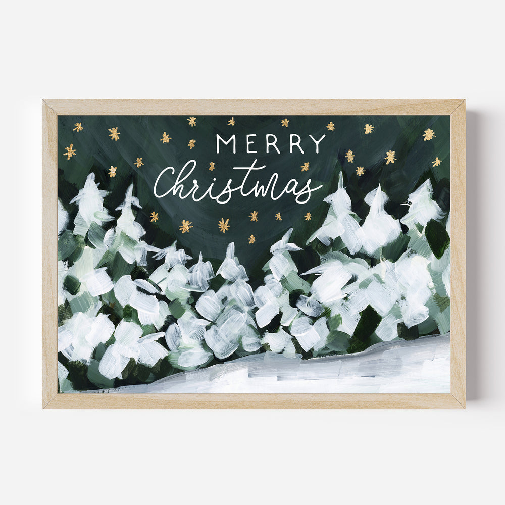 Merry Christmas Winterscape  - Art Print or Canvas - Jetty Home