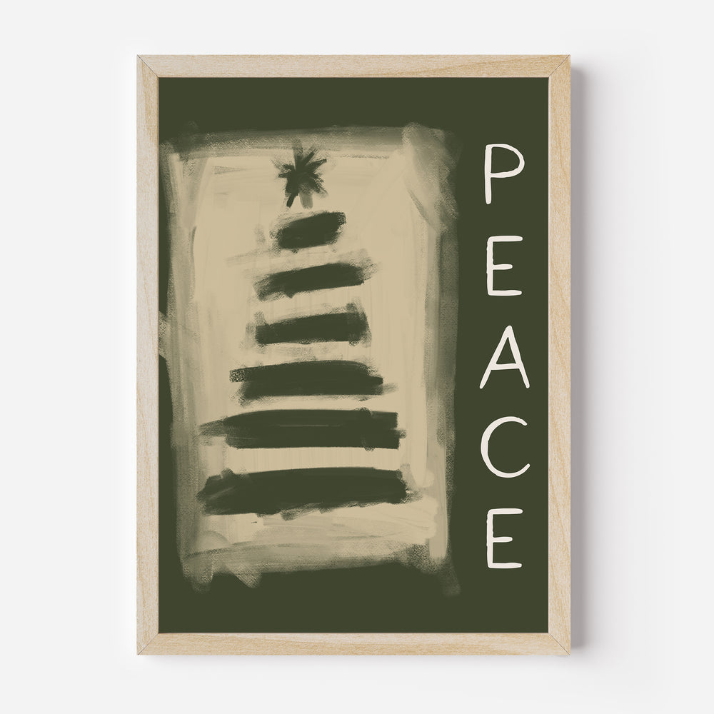 Minimalist Christmas Peace - Art Print or Canvas - Jetty Home