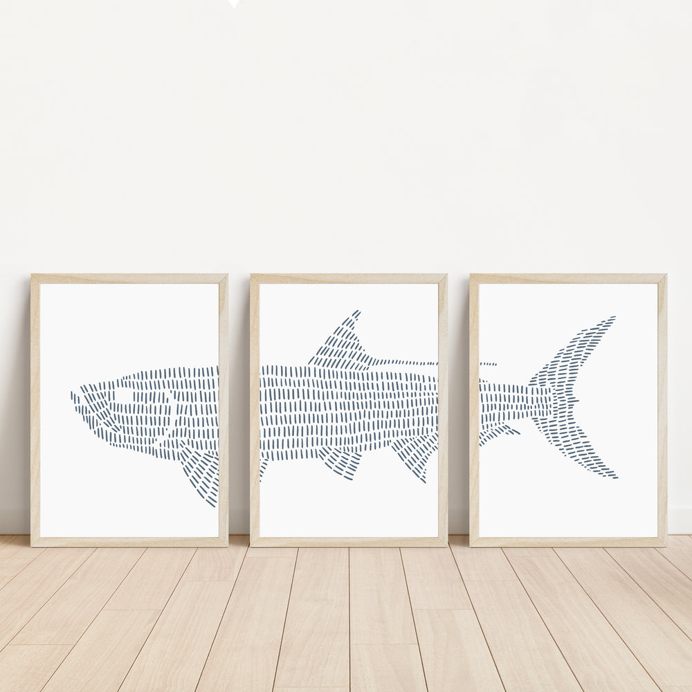 Tarpon Fish Illustration - Set of 3  - Art Prints or Canvases - Jetty Home