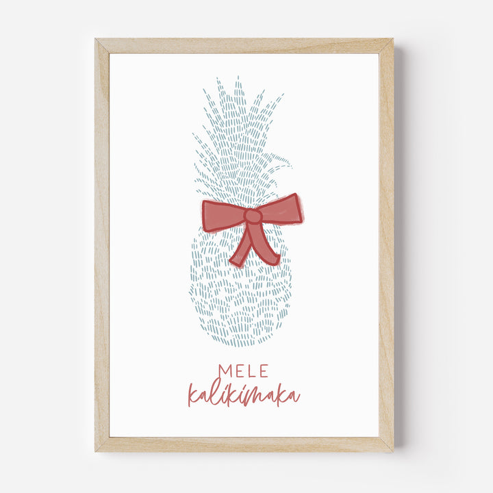 Mele Kalikimaka Pineapple  - Art Print or Canvas - Jetty Home