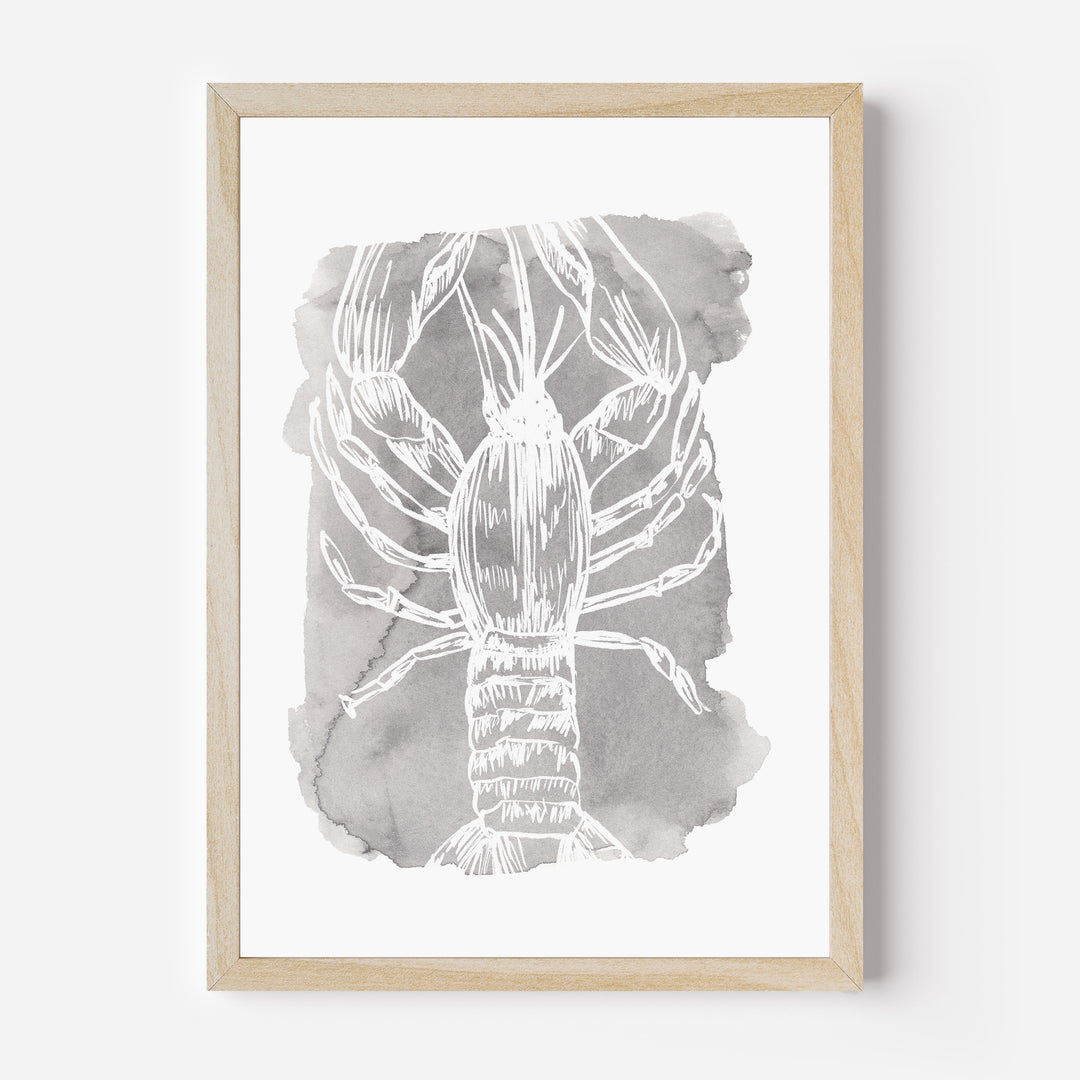 Watercolor Lobster Illustration  - Art Print or Canvas - Jetty Home