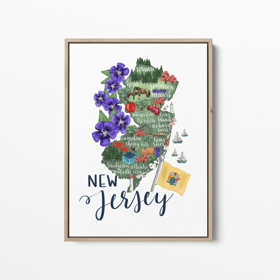 New Jersey  - Art Print or Canvas - Jetty Home