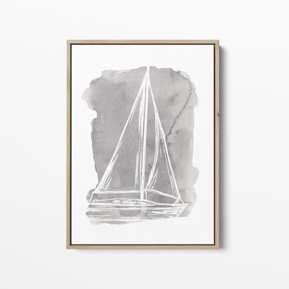 Watercolor Sailboat Illustration  - Art Print or Canvas - Jetty Home