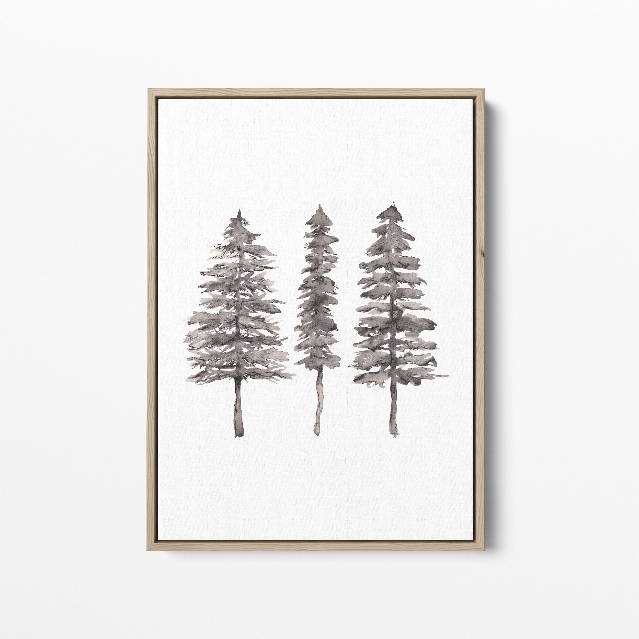 Black + White Pine Tree Trio | Jetty Home