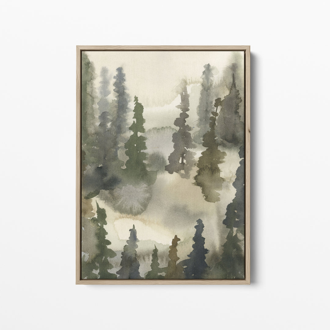 Forest Watercolor Landscape, No. 2  - Art Print or Canvas