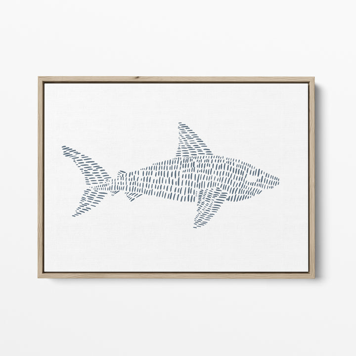 Great White Shark Illustration  - Art Print or Canvas - Jetty Home