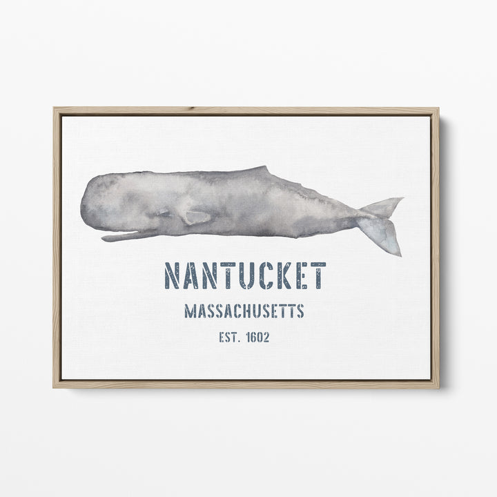 Sperm Whale Nantucket Sign  - Art Print or Canvas - Jetty Home
