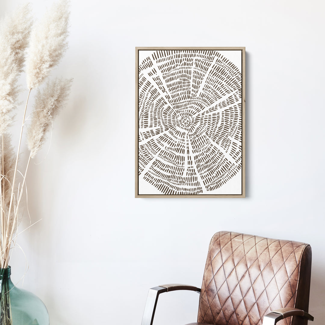 Modern Tree Ring Drawing  - Art Print or Canvas - Jetty Home