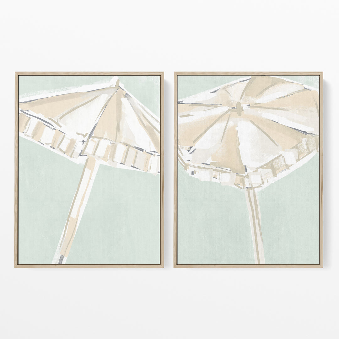 Summer Umbrellas Diptych - Set of 2