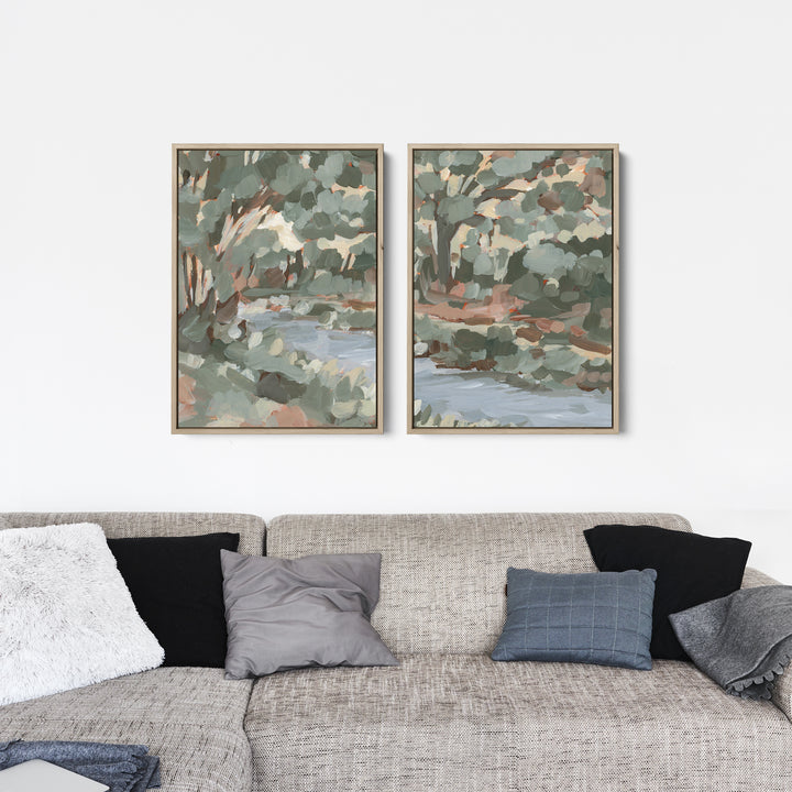 The Woodland Stream Diptych - Set of 2