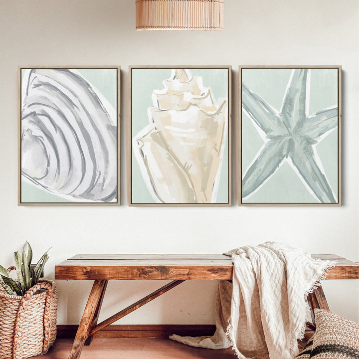 Coastal Finds Triptych - Set of 3