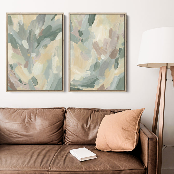 Pastoral Abstract Diptych - Set of 2