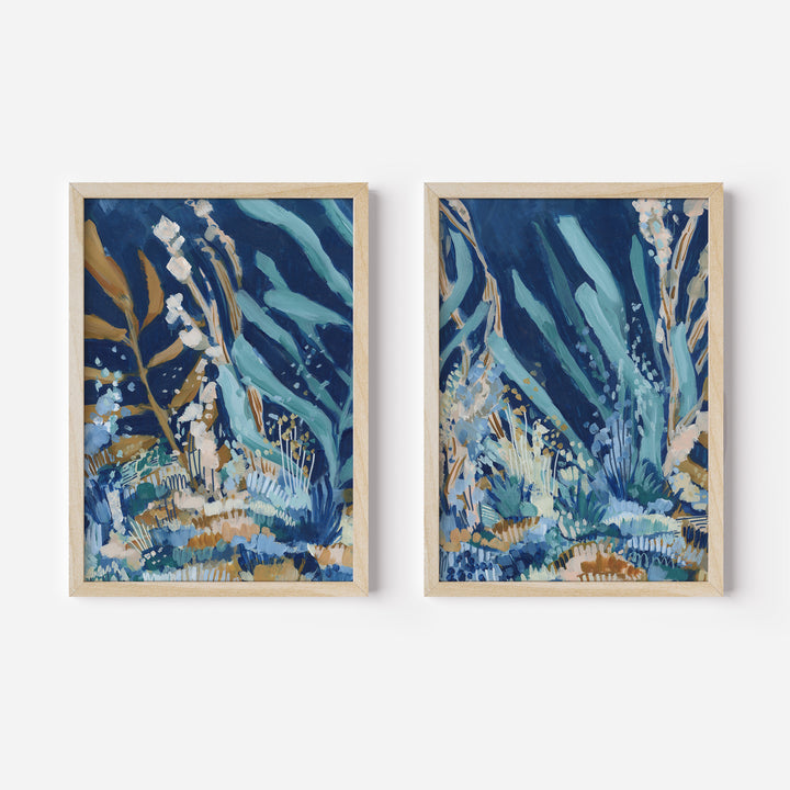 Under the Surface Diptych - Set of 2  - Art Prints or Canvases - Jetty Home