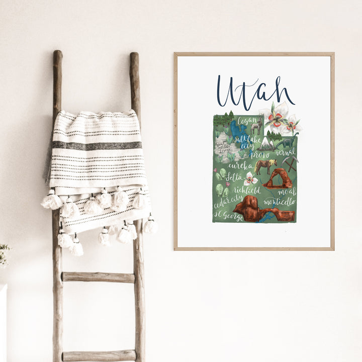 Utah  - Art Print or Canvas - Jetty Home