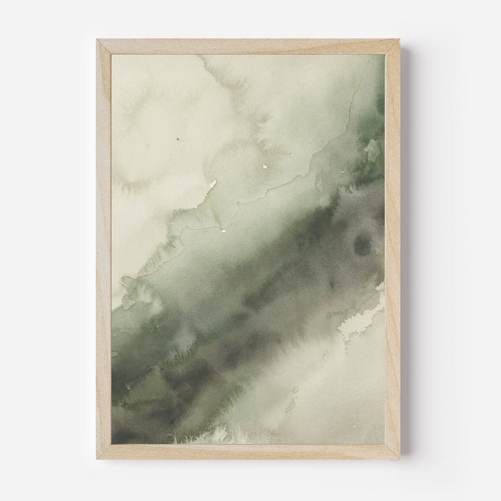 Abstract Green Watercolor, No. 1  - Art Print or Canvas - Jetty Home
