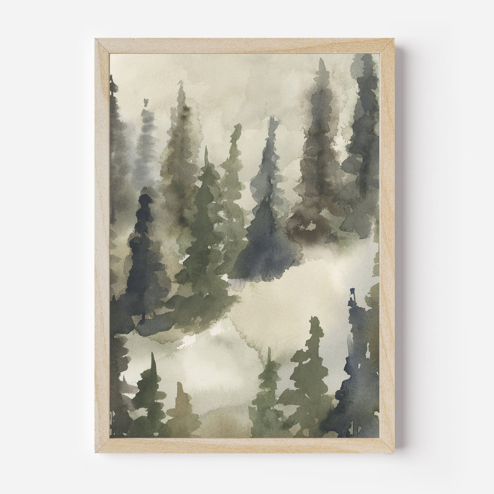 Forest Watercolor Landscape, No. 3  - Art Print or Canvas - Jetty Home