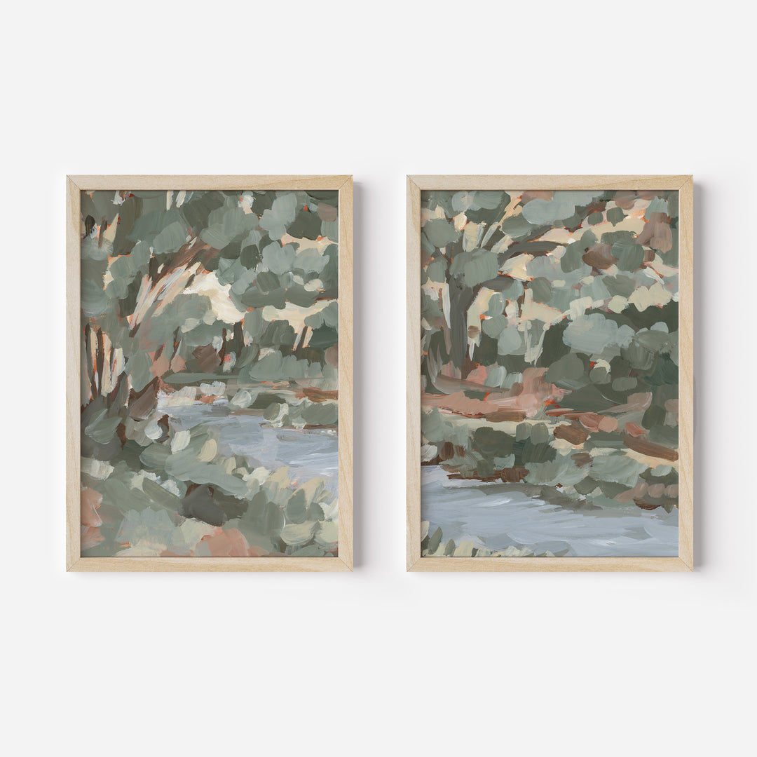 The Woodland Stream Diptych - Set of 2