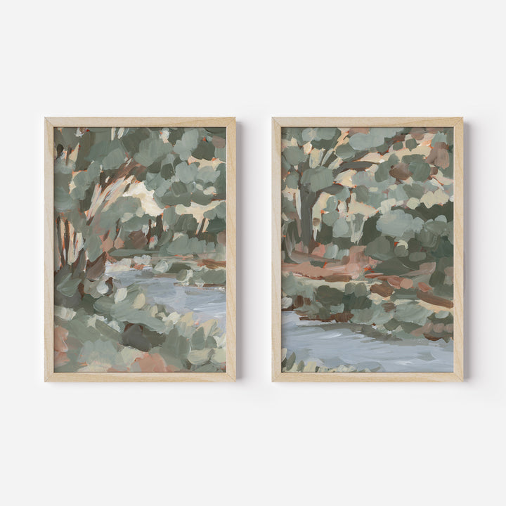 The Woodland Stream Diptych - Set of 2