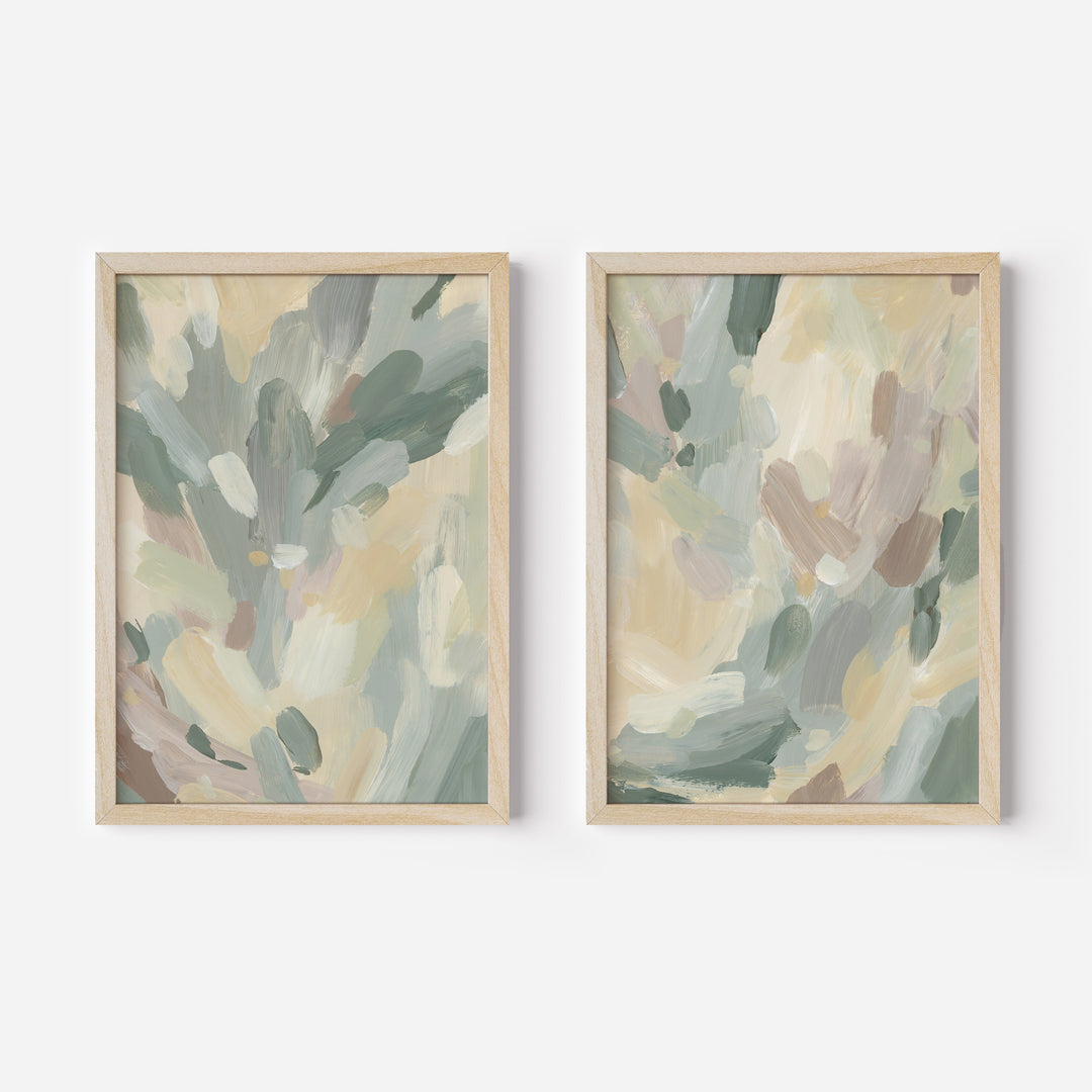 Pastoral Abstract Diptych - Set of 2
