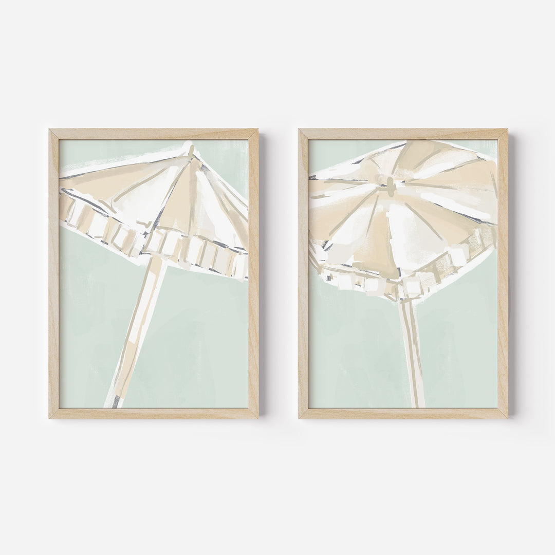 Summer Umbrellas Diptych - Set of 2
