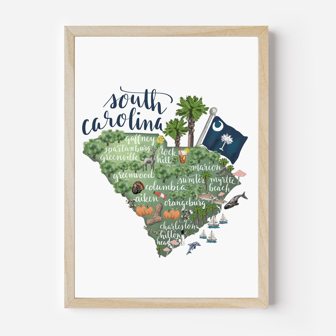 South Carolina  - Art Print or Canvas - Jetty Home