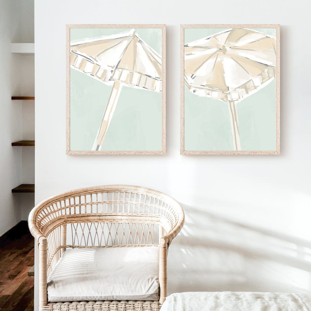 Summer Umbrellas Diptych - Set of 2