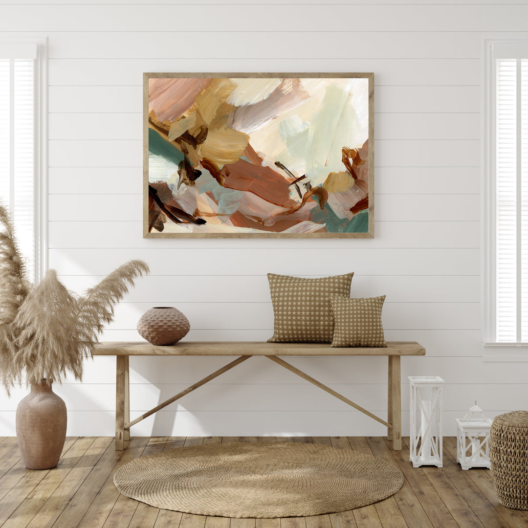Warm Neutrals Abstract Modern Wall Art Print or Canvas - Jetty Home