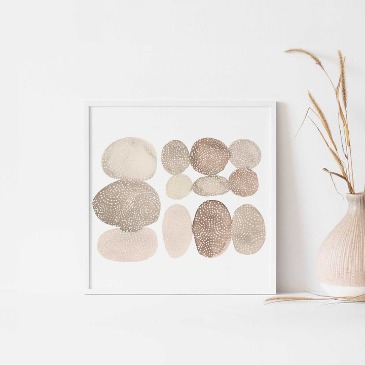 Circle Watercolor Neutral Painting Ethereal Wall Art Print or Canvas - Jetty Home