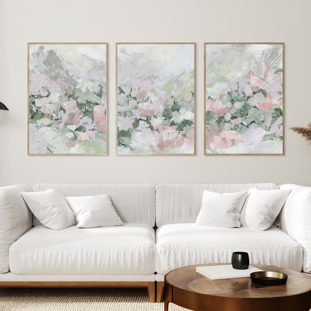 Flowers in Full Bloom - Set of 3  - Art Prints or Canvases - Jetty Home