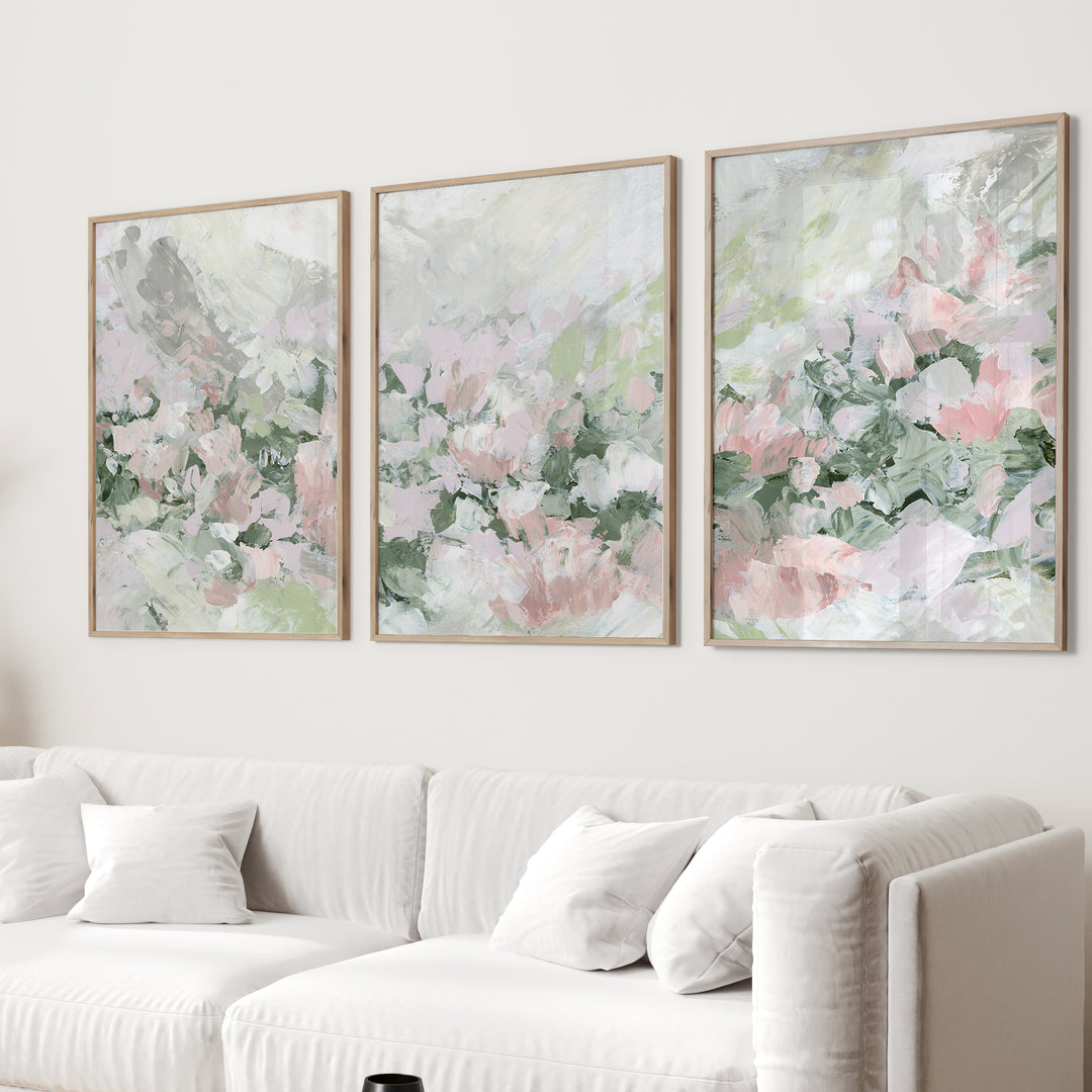 Flowers in Full Bloom - Set of 3  - Art Prints or Canvases - Jetty Home