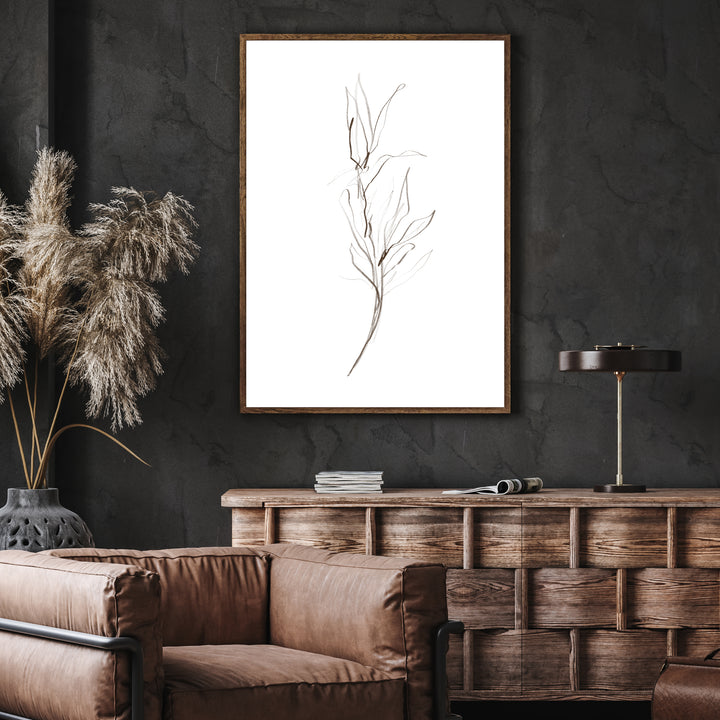 Modern Botanical Illustration Plants Wall Art Print or Canvas - Jetty Home