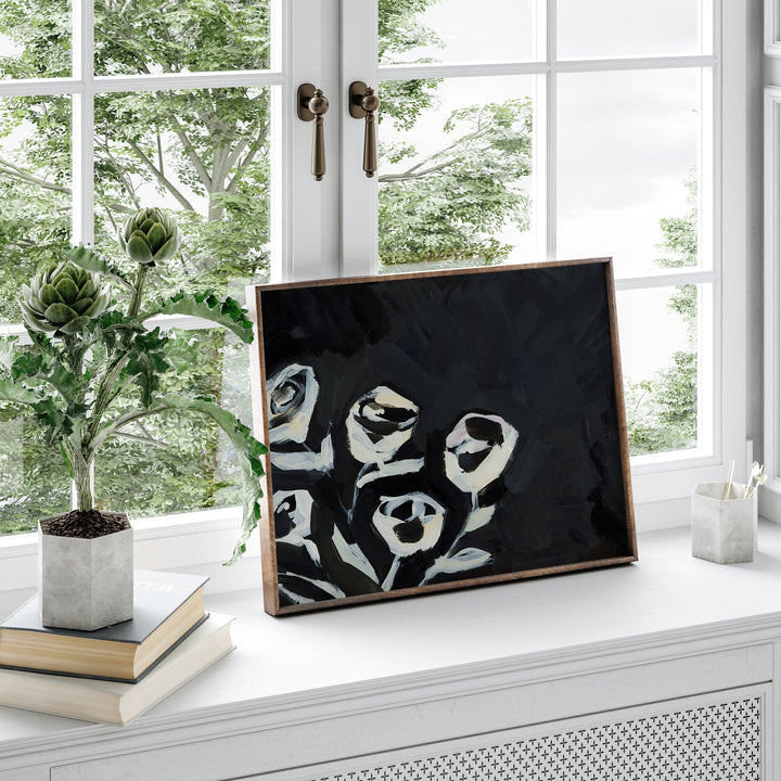 Black & Cream Roses  - Art Print or Canvas - Jetty Home