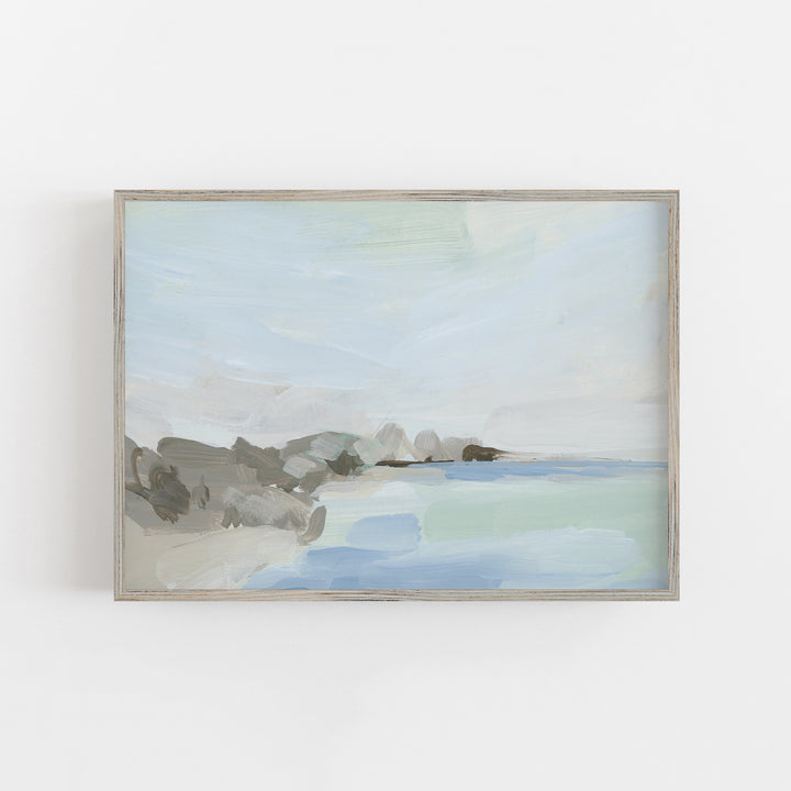 "Still Seas 1" Oceanscape Painting - Art Print or Canvas - Jetty Home