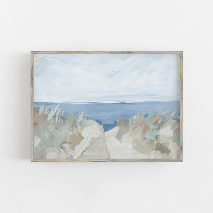 "Path to the Sea" Beach Coastal Painting - Art Print or Canvas - Jetty Home