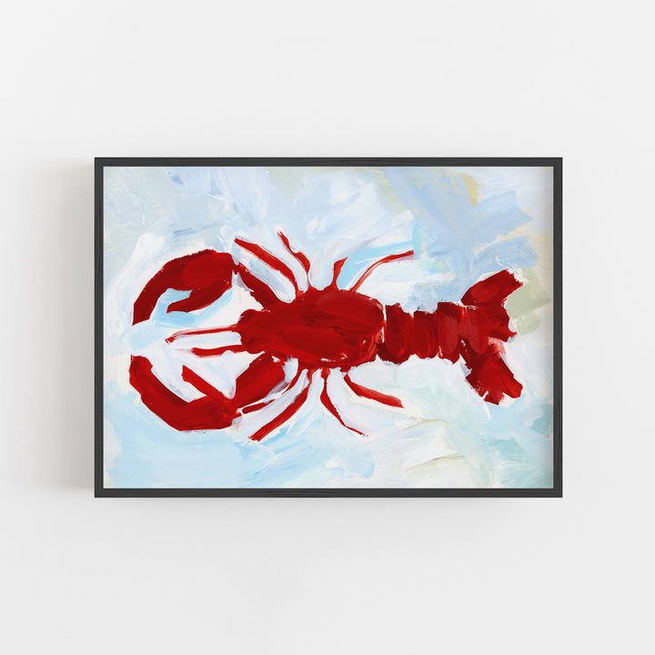 Lobster Modern Nautical Painting New England Wall Art Print or Canvas - Jetty Home
