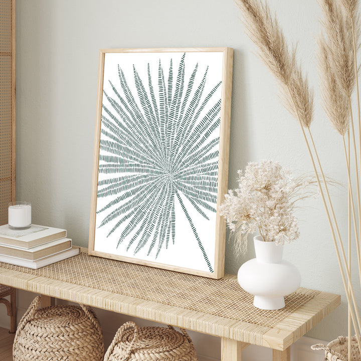 Minimalist Palm Fan Leaf  - Art Print or Canvas - Jetty Home