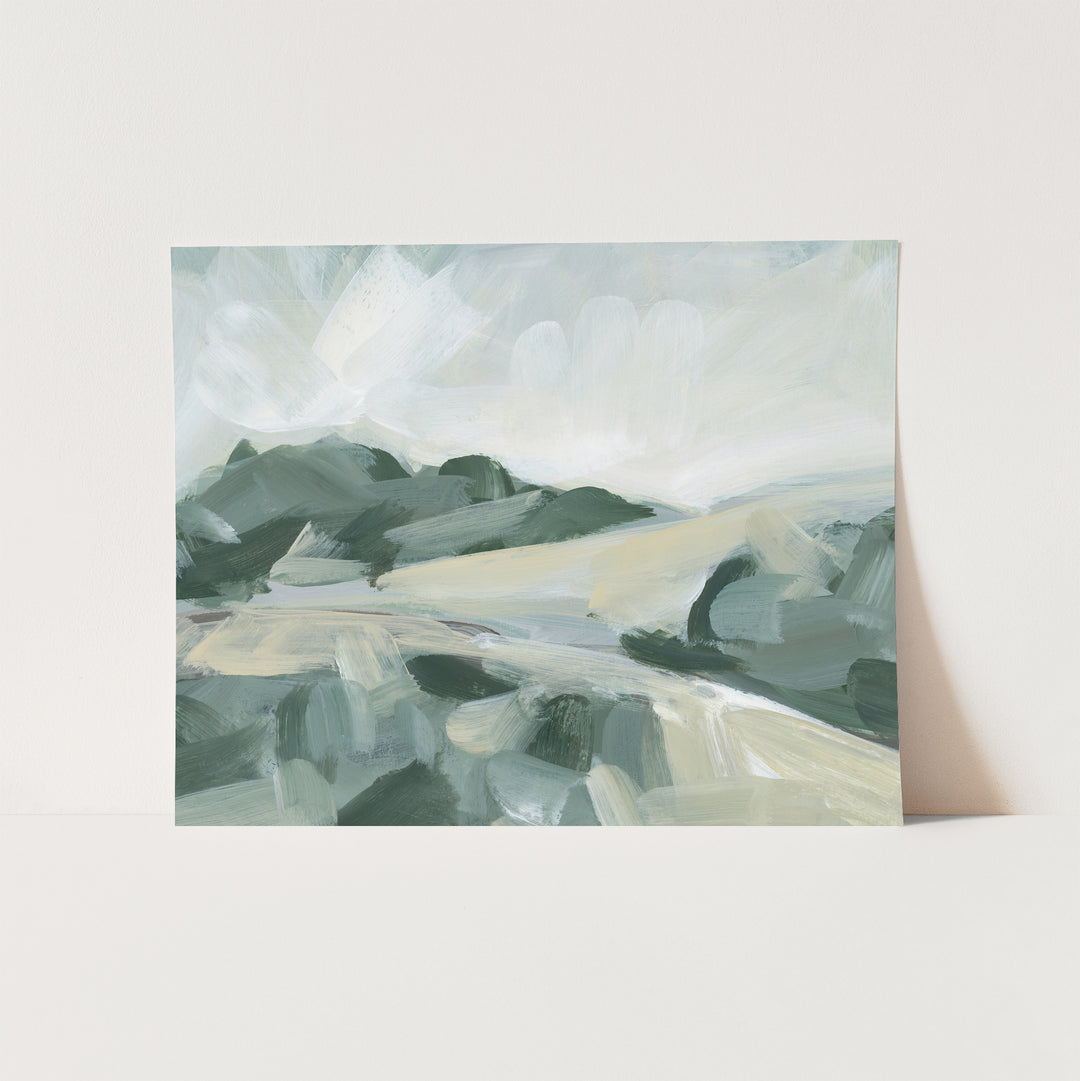 Rolling Hills Neutral Landscape Painting Wall Art Print or Canvas - Jetty Home