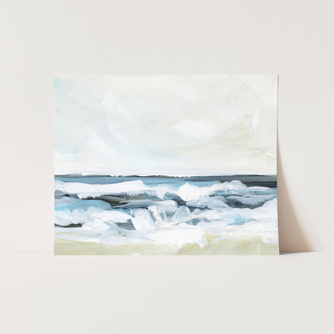 Coastal Seascape Ocean Painting Wall Art Print or Canvas - Jetty Home