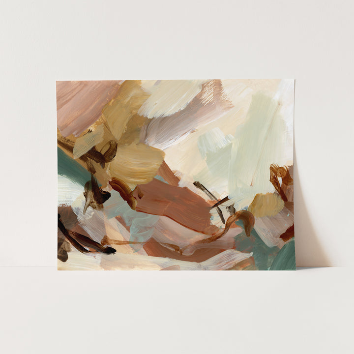 Warm Neutrals Abstract Modern Wall Art Print or Canvas - Jetty Home