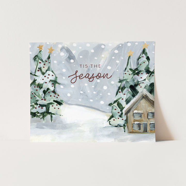 Tis the Season Christmas Quote Wall Art Print or Canvas - Jetty Home
