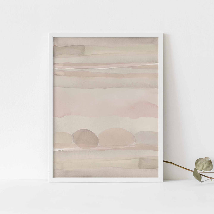 Simple Watercolor Painting Earth Tones Wall Art Print or Canvas - Jetty Home
