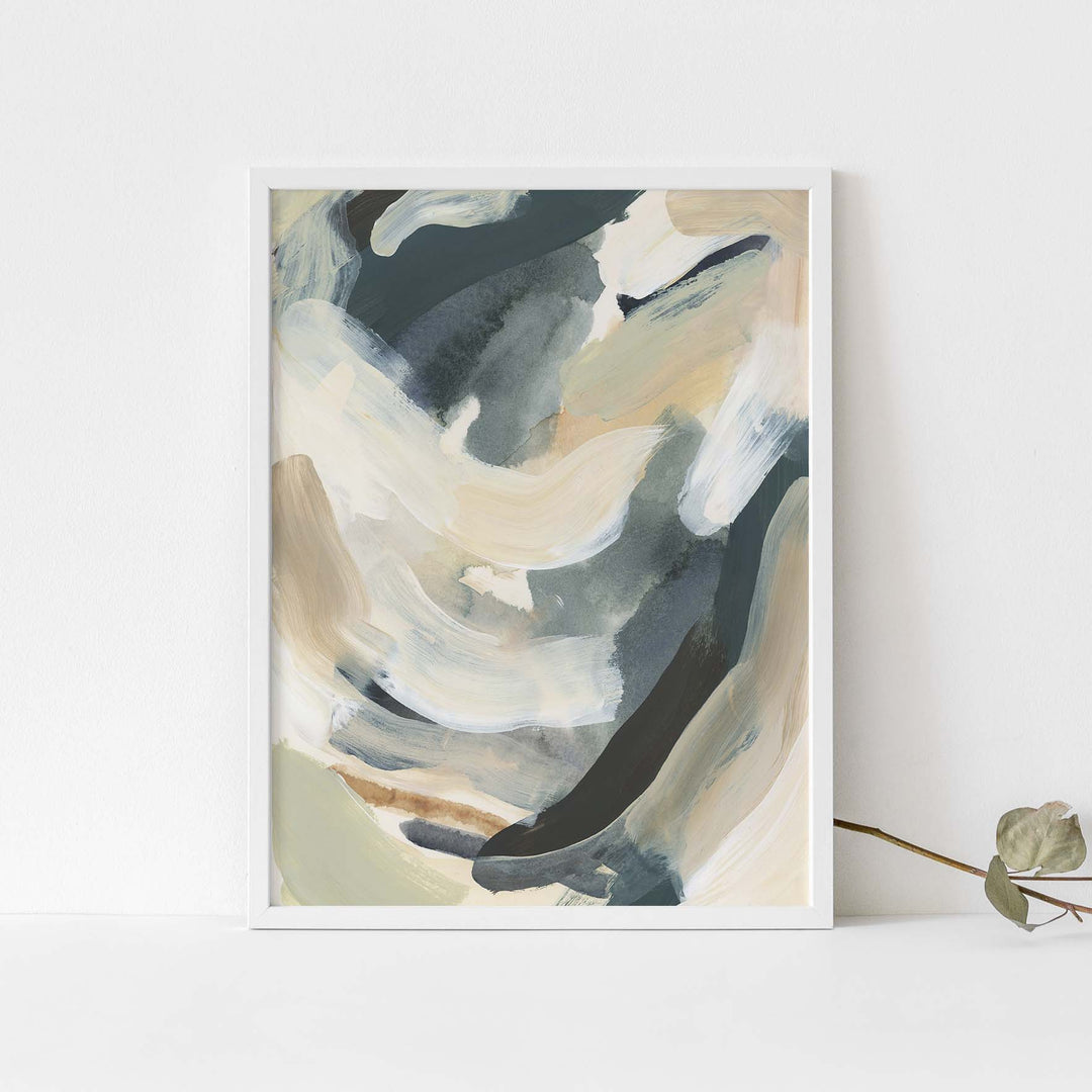 Abstract Painting Neutral Lake Coastal Beige Wall Art Print or Canvas - Jetty Home