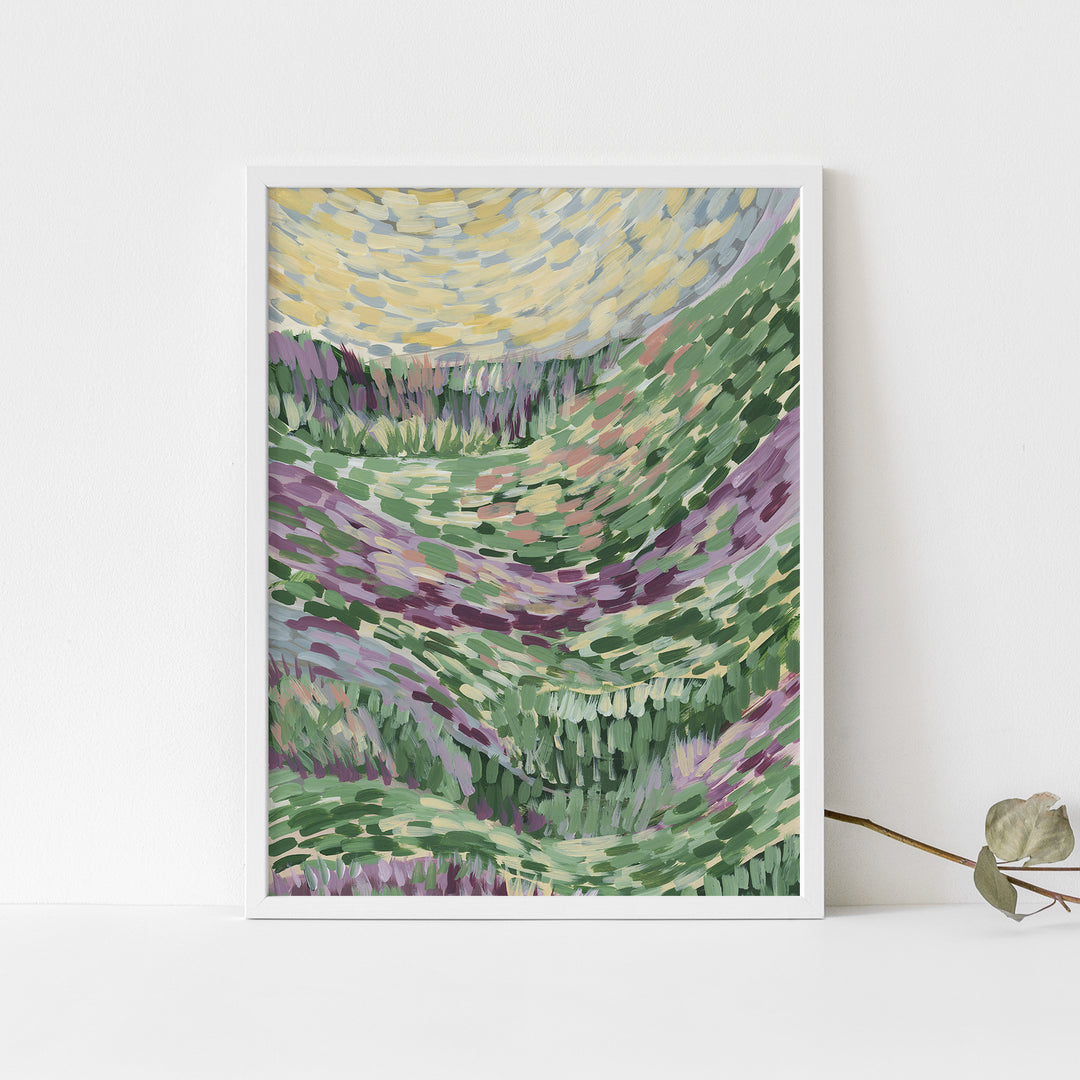 Abstract Floral Landscape Countryside Painting Wall Art Print or Canvas - Jetty Home