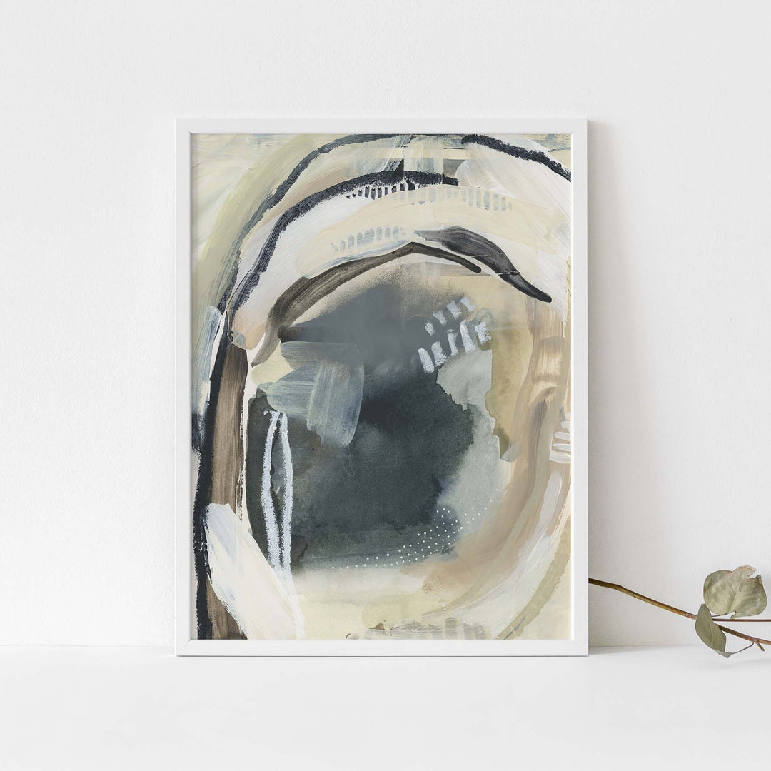 Lake Water Abstract Neutral Painting Wall Art Print or Canvas - Jetty Home
